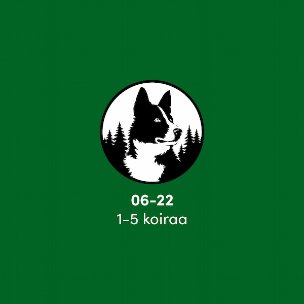 Koirametsä 1-5 koiralle, päivävuoro