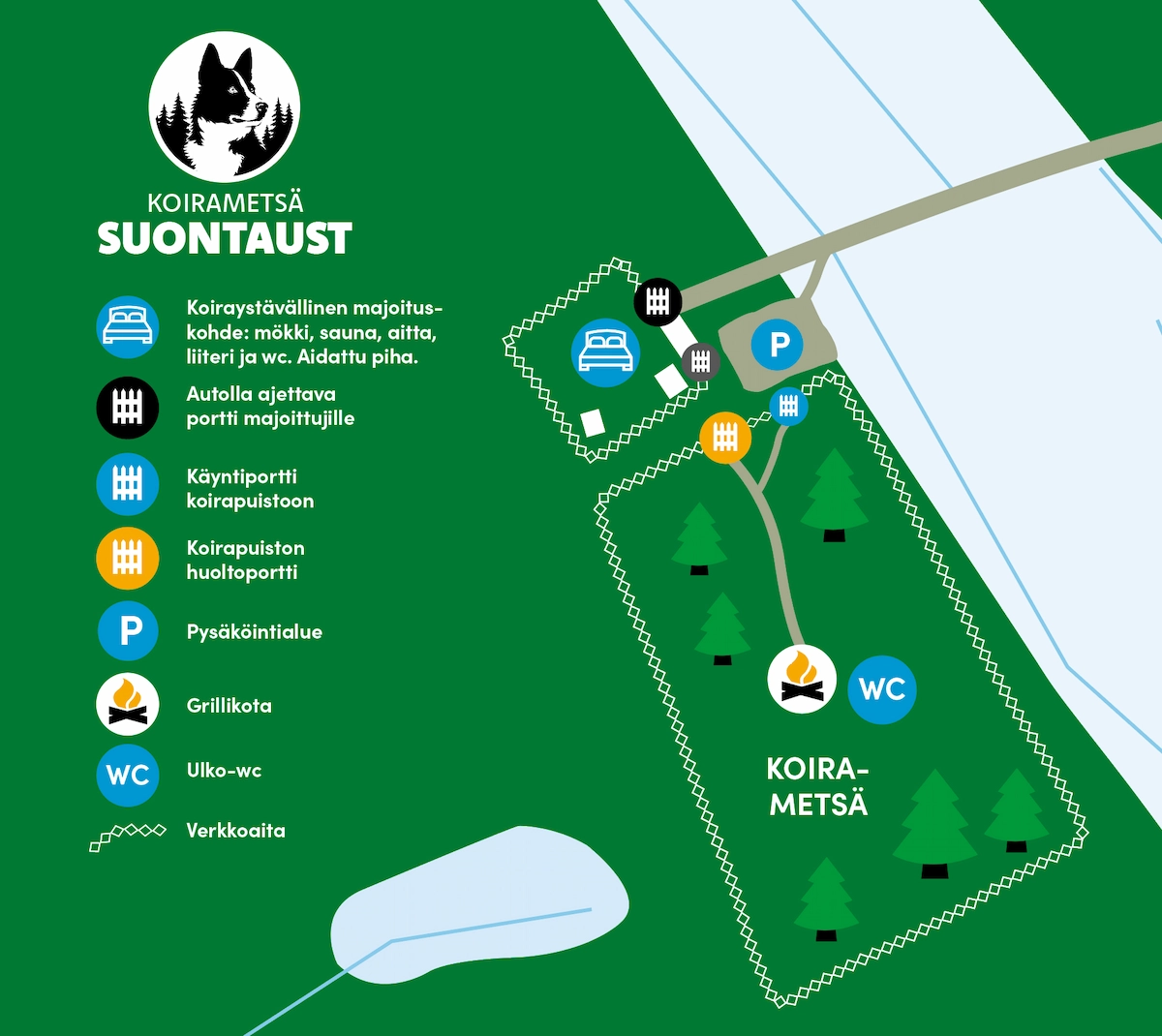 Koirametsän aluekartta