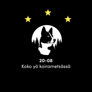 Yöpyminen koirametsässä klo 20-08